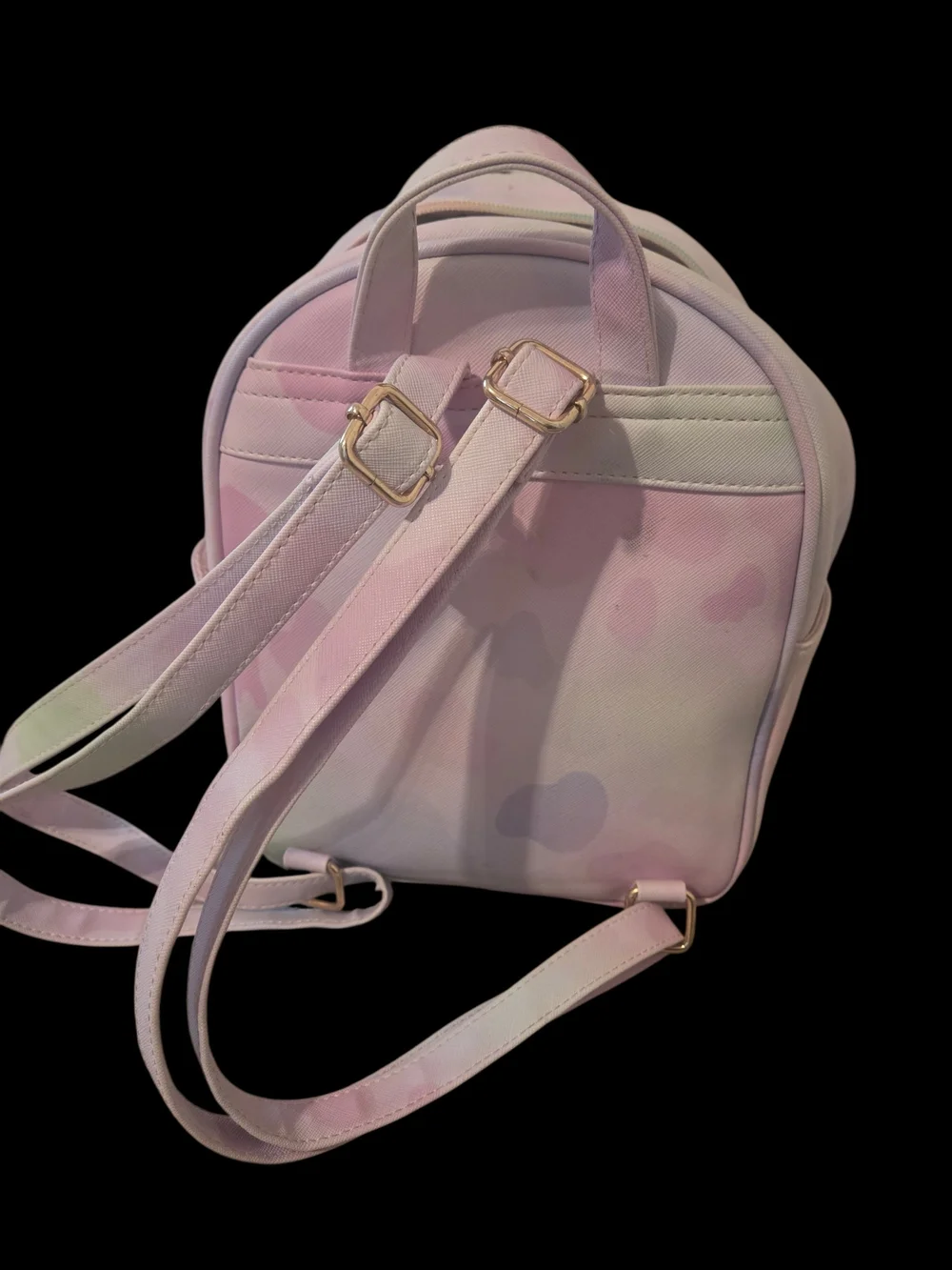 Kids Pink And Purple Cat Backpack with Gold Crown